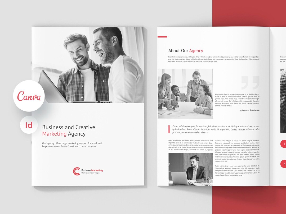Business Marketing Company Profile Template, Brochure for Business ...