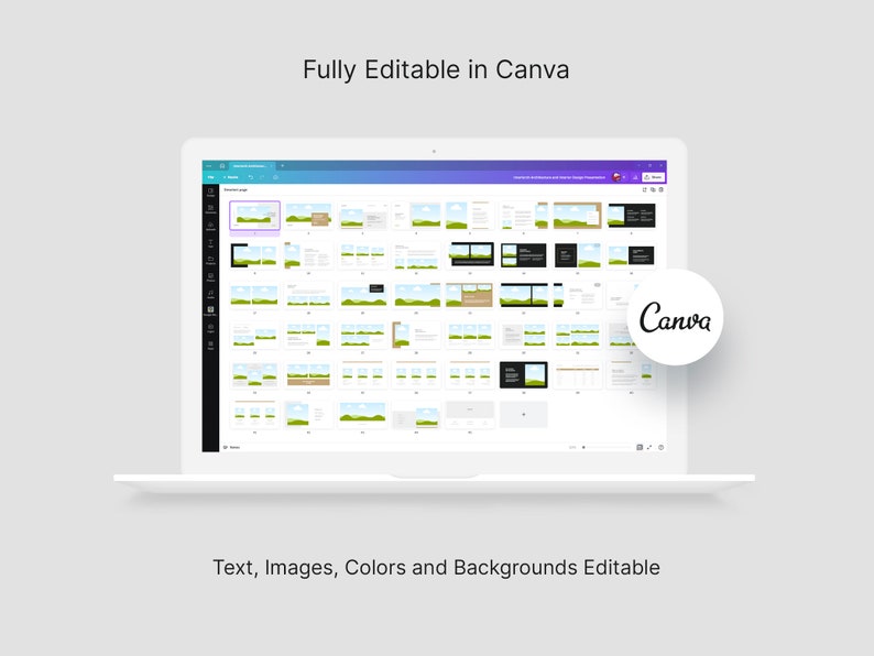 Architecture and Interior Design Portfolio PowerPoint Presentation Canva Template, Architect, Designer and Realtor, Construction Building, Fully Editable in Canva, Figma Template, Instant Downloads, Digital Products, Artbart Activity