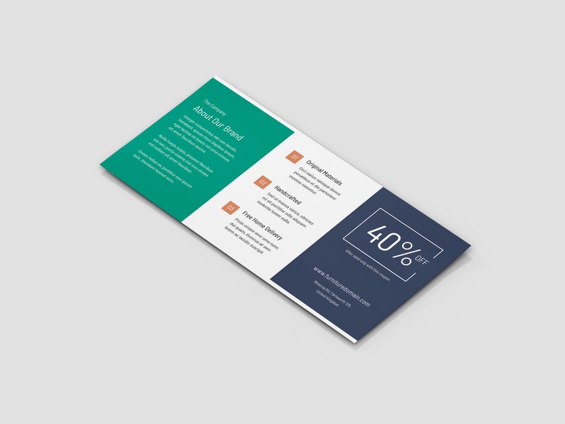 Coupon Code Flyer Template for Furniture Company, Discount Catalog ...