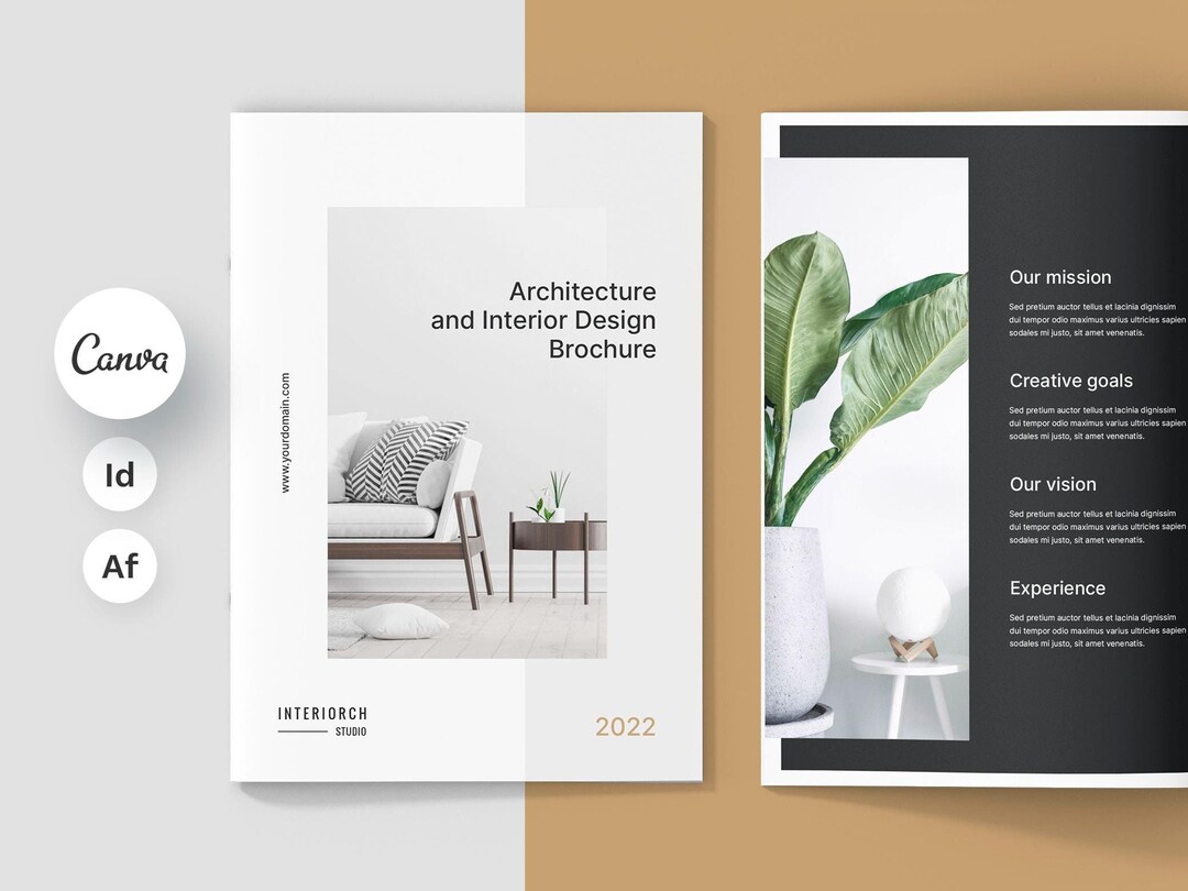 Architecture and Interior Design Portfolio, 40 Page Layouts (canva ...