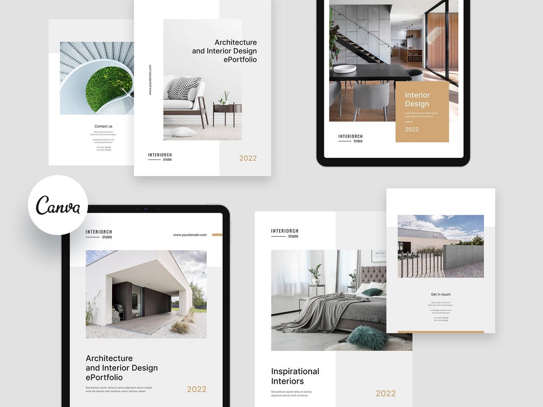 Luxury Architect Portfolio Canva High End Interior Design Pitch Deck ...