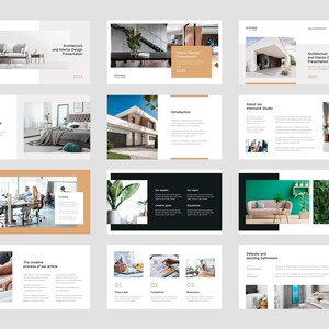 Architecture and Interior Design Portfolio PowerPoint Presentation Canva Template, Architect, Designer and Realtor, Construction Building, Fully Editable in Canva, Figma Template, Instant Downloads, Digital Products, Artbart Activity
