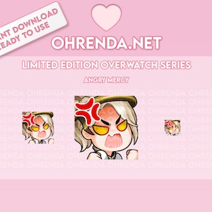 Limited Edition Overwatch Twitch Emote / Angry Mercy
