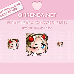 Limited Edition Overwatch Twitch Emote / Naughty Winking Devil Mercy