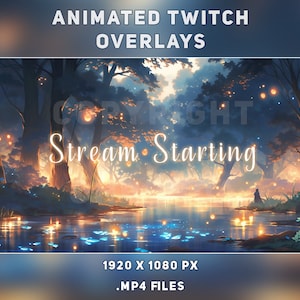 ANIMATED Twitch Overlays | Stream Starting | Cozy Fantasy Forest | Enchanted | Cozy Woodland | Mystical Forest Theme