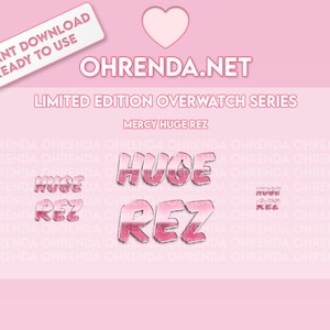 Limited Edition Overwatch Twitch Emote / Mercy Huge Rez