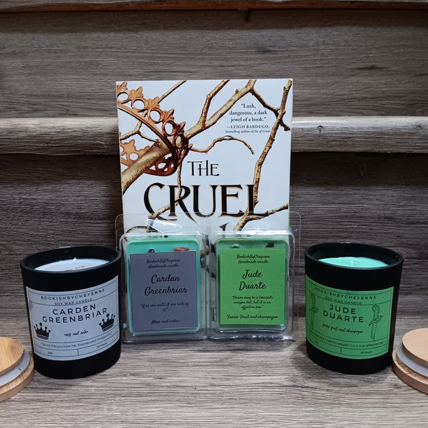 Fantasy candle/handmade bookish candle/book merch/Jude and carden Candle/ king candle/fantasy/wax melts/queen