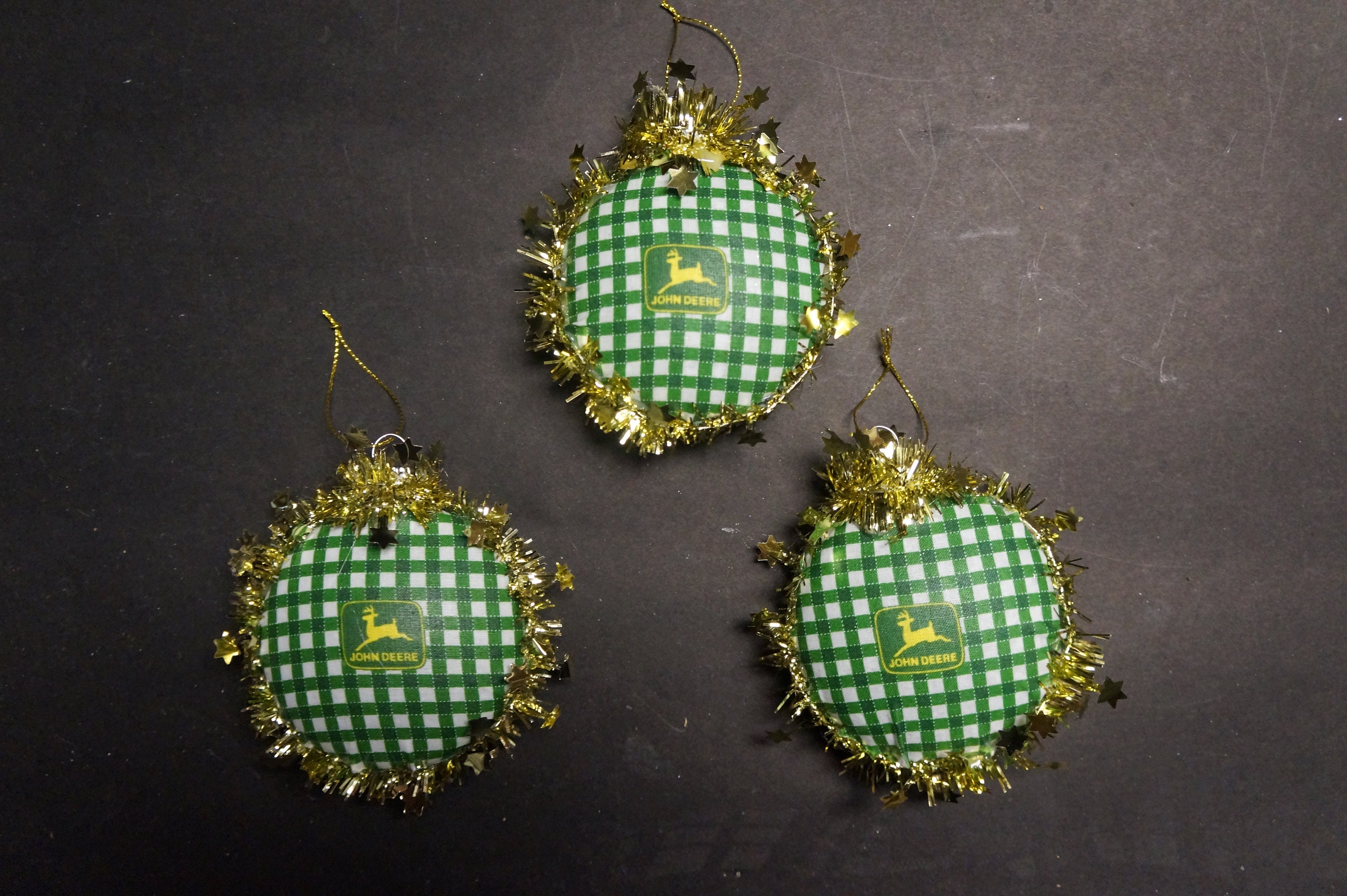 John deere christmas sled ornament