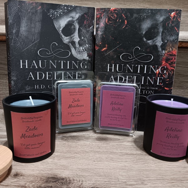 Haunting Adeline wax melt candle/handmade bookish candle/book merch/zade meadows/Adeline Reilly/wax melts/cat and mouse duet