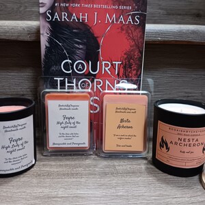 Handmade A Court of Thrones and Roses candle/handmade bookish candle/book merch/Feyre candle/ACOTAR candle/fantasy/wax melts/girls of acotar