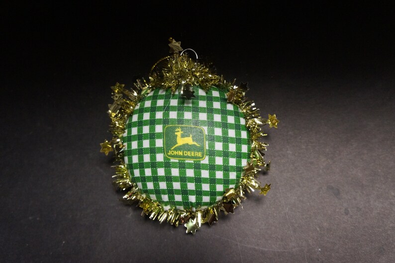 John deere christmas sled ornament