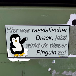 Penguins Against Racism - Sticker - No racism