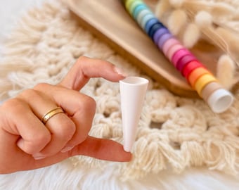 Schultüten Spitzenschutz rund | Schutz Verstärkung für Spitze Zuckertüte von 70cm und 85cm Schultüte | DIY Zubehör Einschulung | weiß