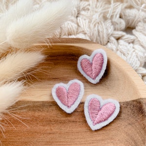 Mini applique hearts Mini heart Decoration school cone Hearts Heart small for ironing/sew-on Love Patch Iron on Iron-on transfer image 6