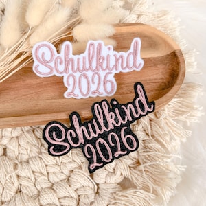 Schoolchild 2026 | Font 2 | Applique | Patch | Iron-on | Lettering | School cone | First day of school | White felt | School entrance 2026 image 13