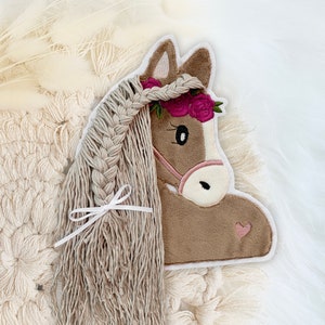 Applikation Pferd mit Mähne | Haflinger | Pferdekopf | Pony | Bügelbild | Patch | Aufnäher