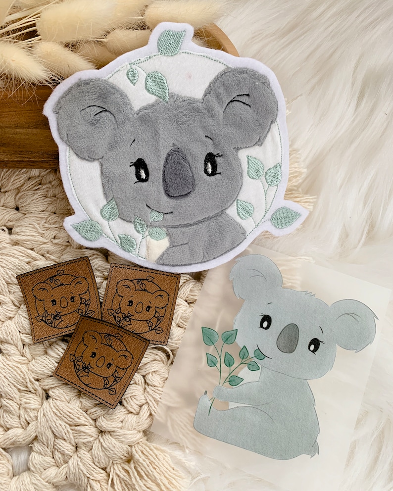 Application Koala Iron-on patch Patch Patch Iron-on patch 3D effect patches image 7