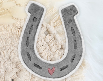 Applikation Hufeisen | Pferdeaccessoire | Deko Schultüte Pferd | Bügelbild | Patch | Aufnäher | 3D Effekt Patches | Aufbügler
