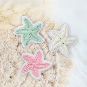 Starfish iron-on patch | Patch | Sew-on patch | Iron-on patch | Application | 3D patch | Starfish glitter for ironing