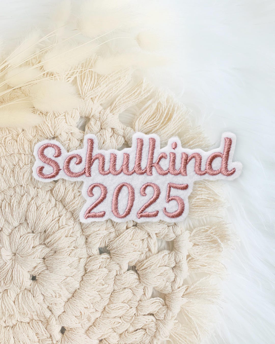 Schoolchild 2025 Font 1 Application Patch Iron-on Lettering School Cone
