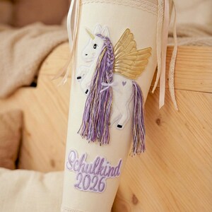 Schoolchild 2026 | Font 2 | Applique | Patch | Iron-on | Lettering | School cone | First day of school | White felt | School entrance 2026 image 10