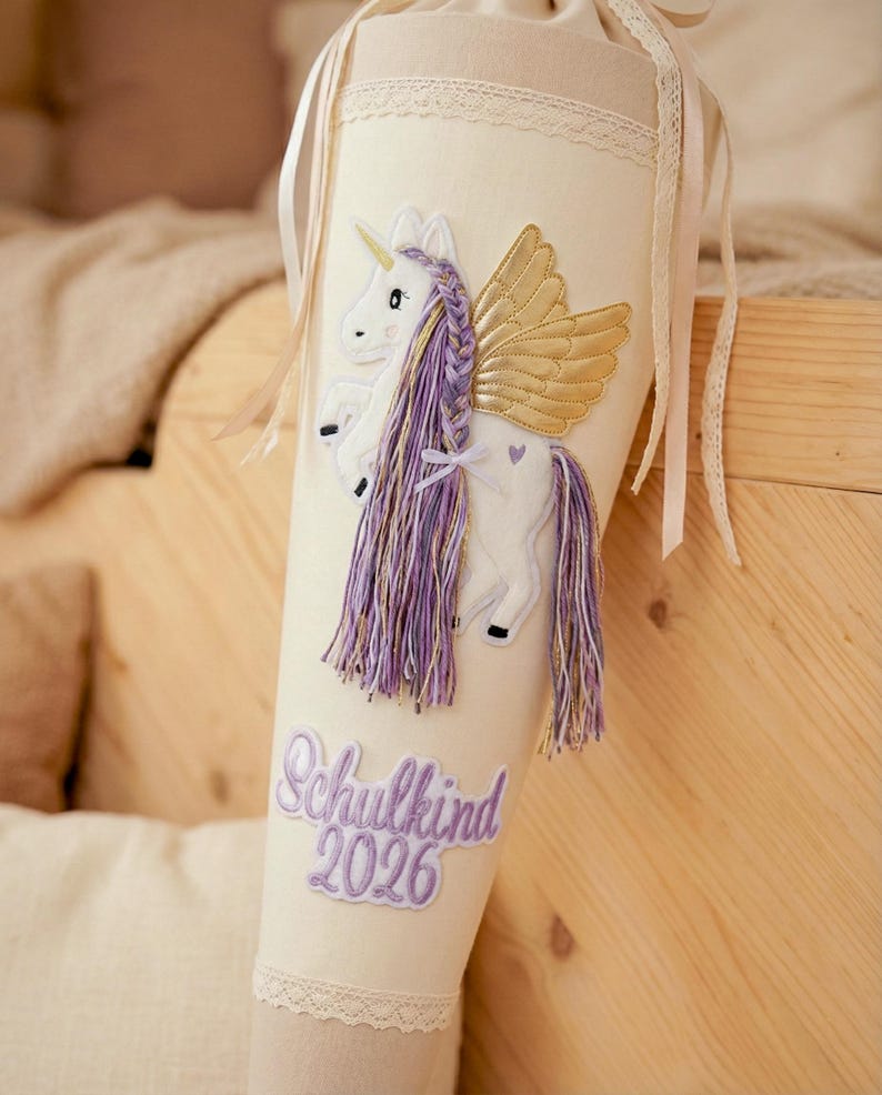 Schoolchild 2026 | Font 2 | Applique | Patch | Iron-on | Lettering | School cone | First day of school | White felt | School entrance 2026 image 10