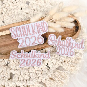 Schoolchild 2026 | Font 2 | Applique | Patch | Iron-on | Lettering | School cone | First day of school | White felt | School entrance 2026 image 14