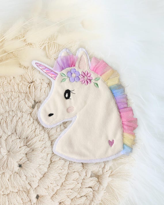 Applikation Einhorn Regenbogen-Tüll | Einhörner mit Wollmähne | Pony | Bügelbild | Patch | Aufnäher