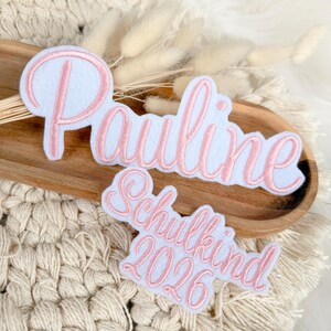 Schoolchild 2026 | Font 2 | Applique | Patch | Iron-on | Lettering | School cone | First day of school | White felt | School entrance 2026 image 12