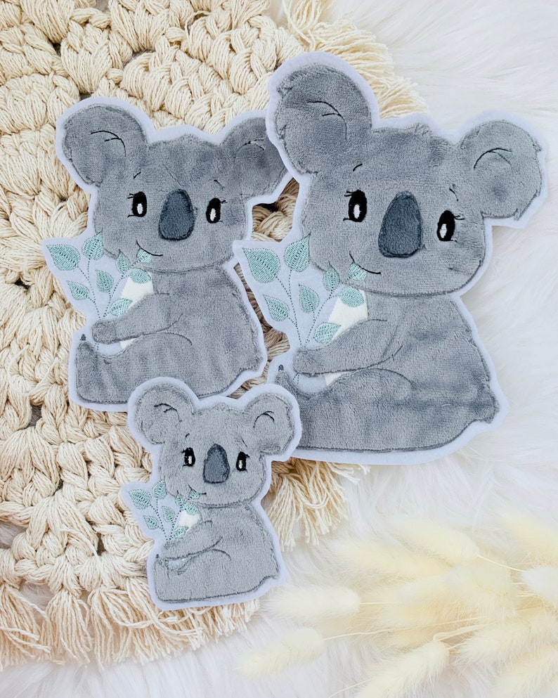 Application Koala Iron-on patch Patch Patch Iron-on patch 3D effect patches image 2