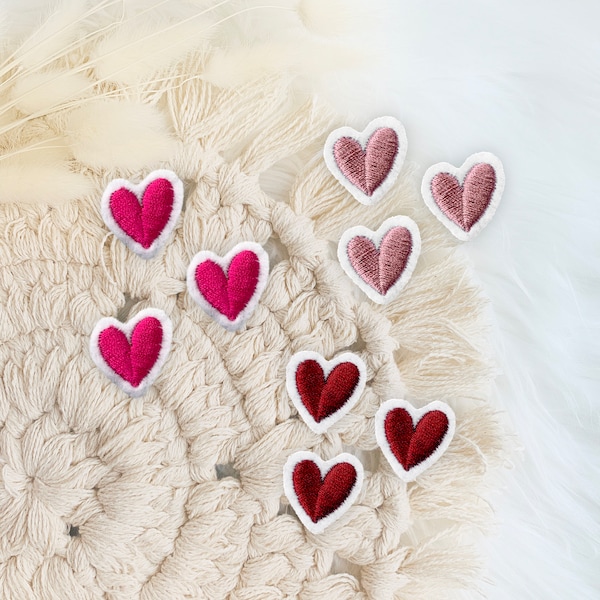 Mini Applikation Herzen | Miniherz | Deko Schultüte | Herzchen | Herz klein | zum Aufbügeln/Aufnähen | Liebe | Patch | Aufbügeln | Bügelbild