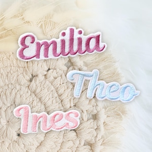 große Namen gestickt  | Schrift 1 | Bügelbild | XXL Name zum Aufbügeln | Applikation weißes Filz | Aufnäher | Patch | Einschulung |Schultüte