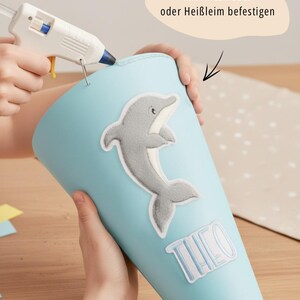 Schoolchild 2026 | Font 2 | Applique | Patch | Iron-on | Lettering | School cone | First day of school | White felt | School entrance 2026 image 8