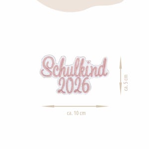 Schoolchild 2026 | Font 2 | Applique | Patch | Iron-on | Lettering | School cone | First day of school | White felt | School entrance 2026 image 7