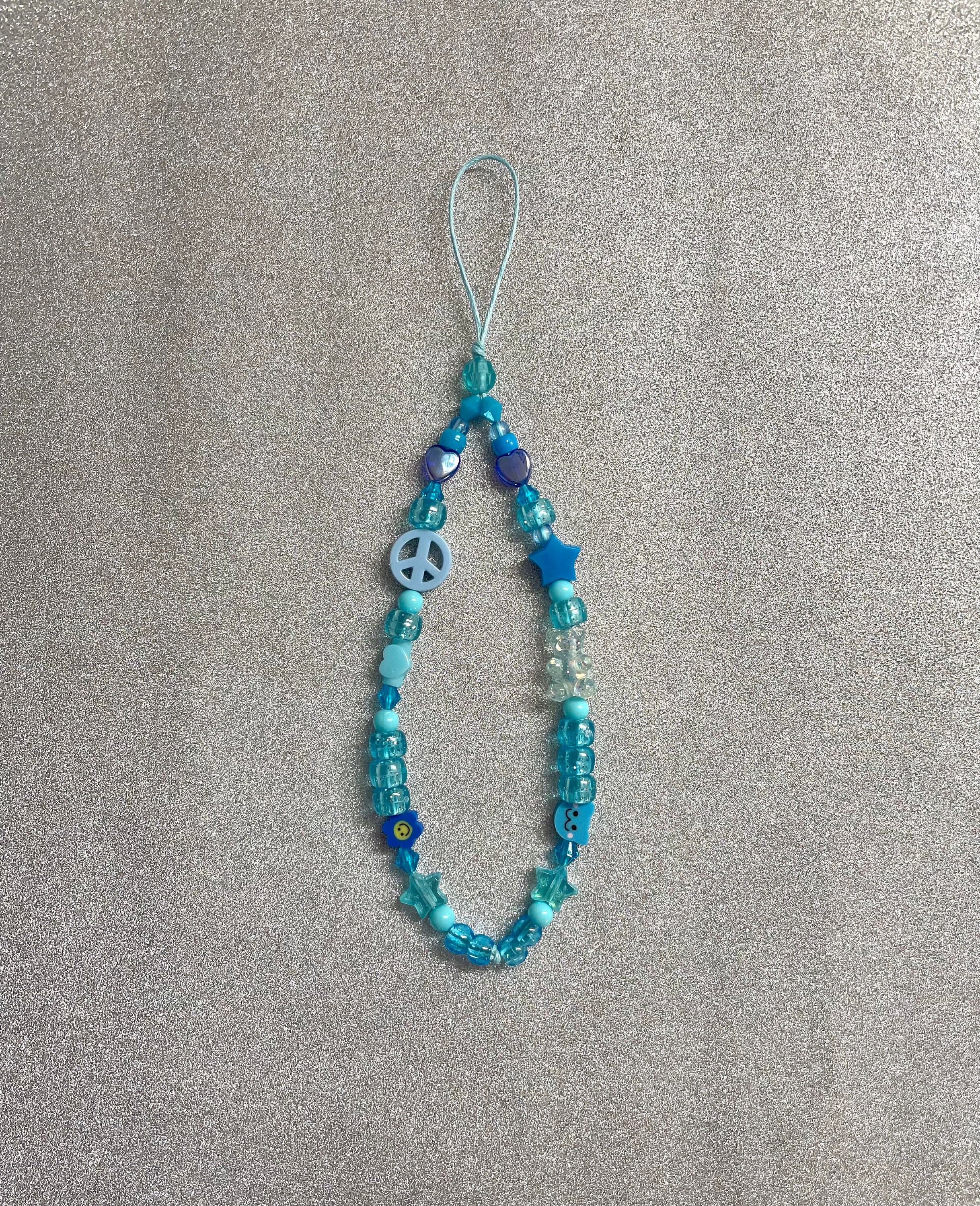 Blue Chunky Glitter Star/heart/flower/peace/gummy Bear Cute