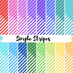 Stripes Digital Paper | Wrapping Paper | Digital Paper | Simple Stripes | Stripes Paper | Wrapping Paper | DIY Craft
