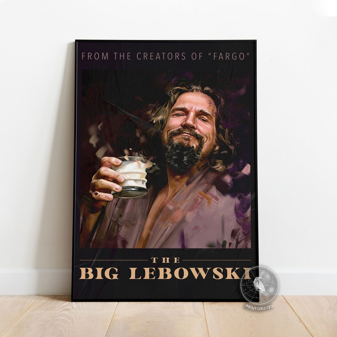 The Big Lebowski Poster the Dude Wall Art Wall Decoration Framed Poster Movie Poster Print 2 Etsy