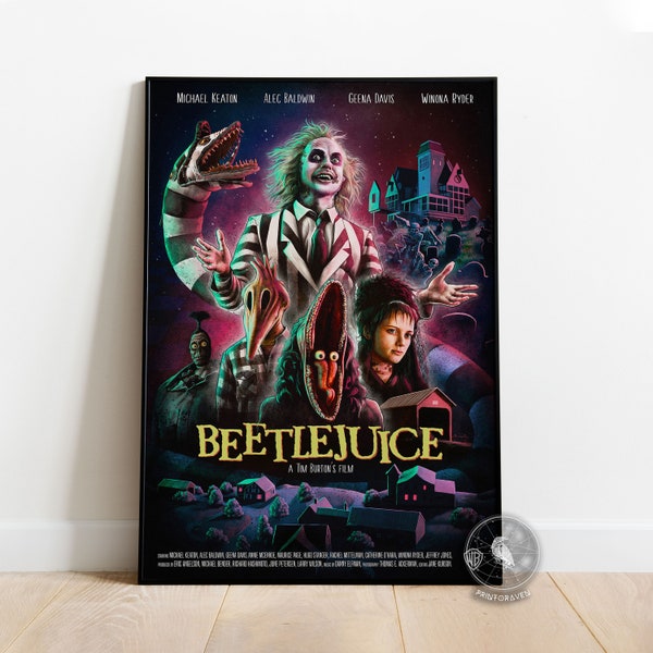 Beetlejuice Poster | Horror Movie Wall Art | Wall Decoration | Framed Poster | Movie Poster Print