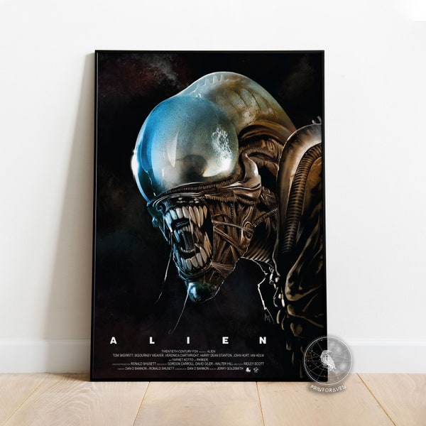 Alien Xenomorph Poster | Horror Movie Wall Art | Wall Decoration | Framed Poster | Movie Poster Print