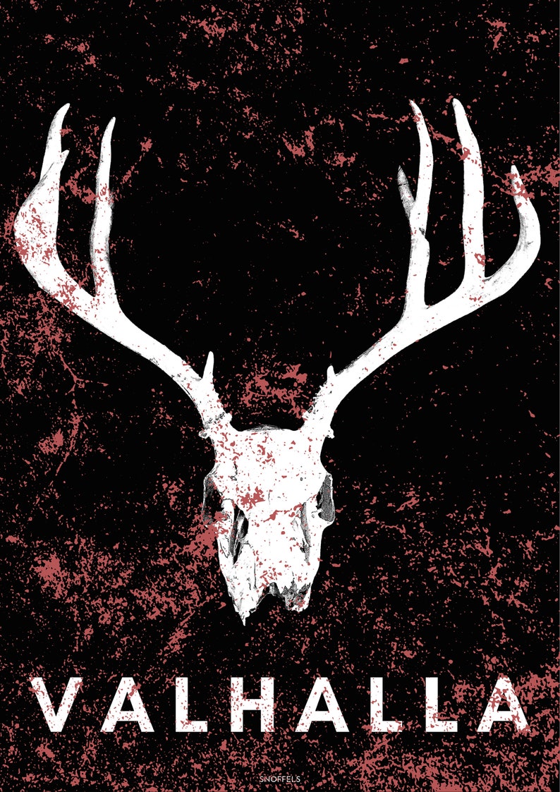VALHALLA the Scull - Printable Digital Poster - Etsy