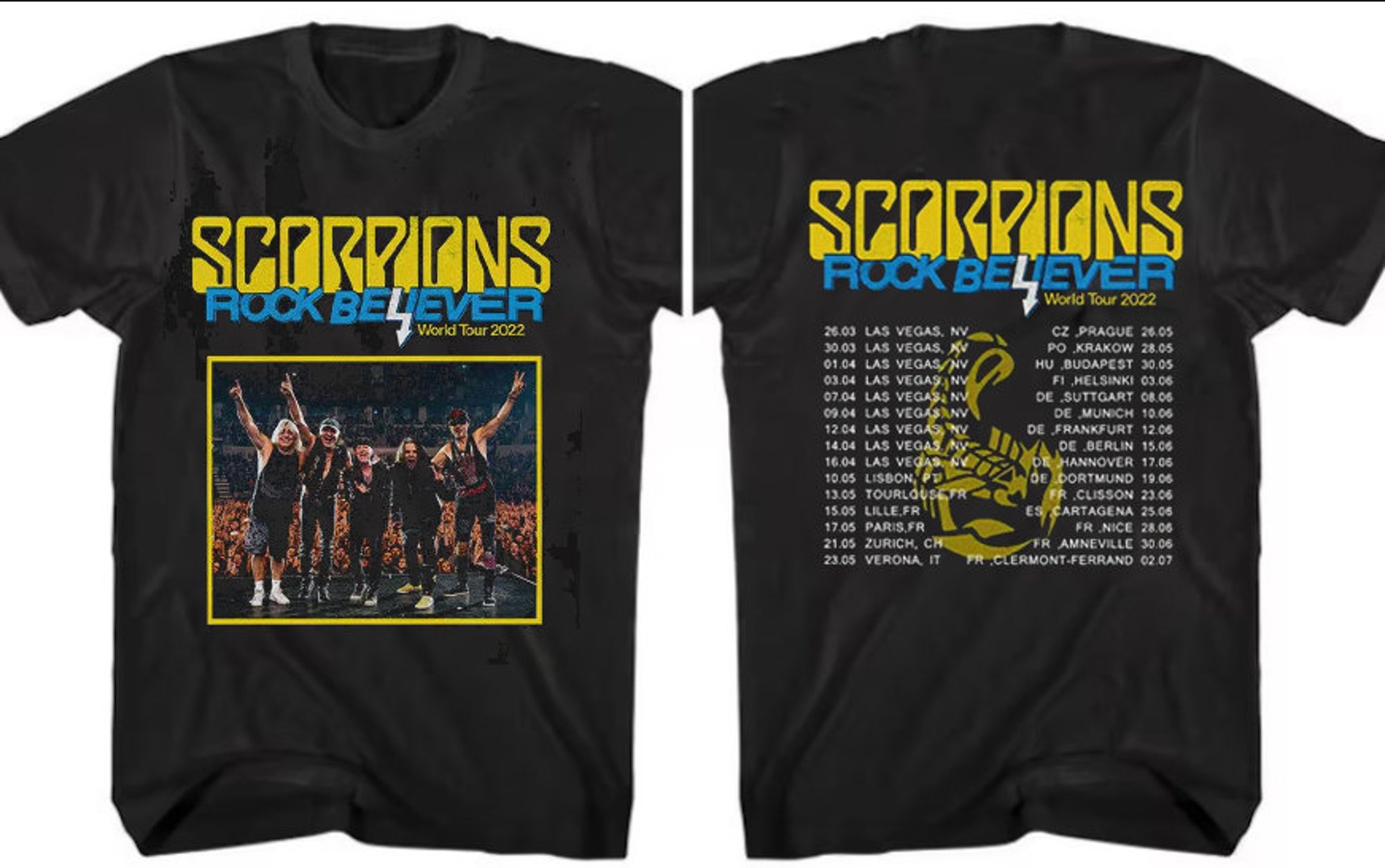 Discover HOT Scorpions Rock Believer World Tour 2022 Shirt