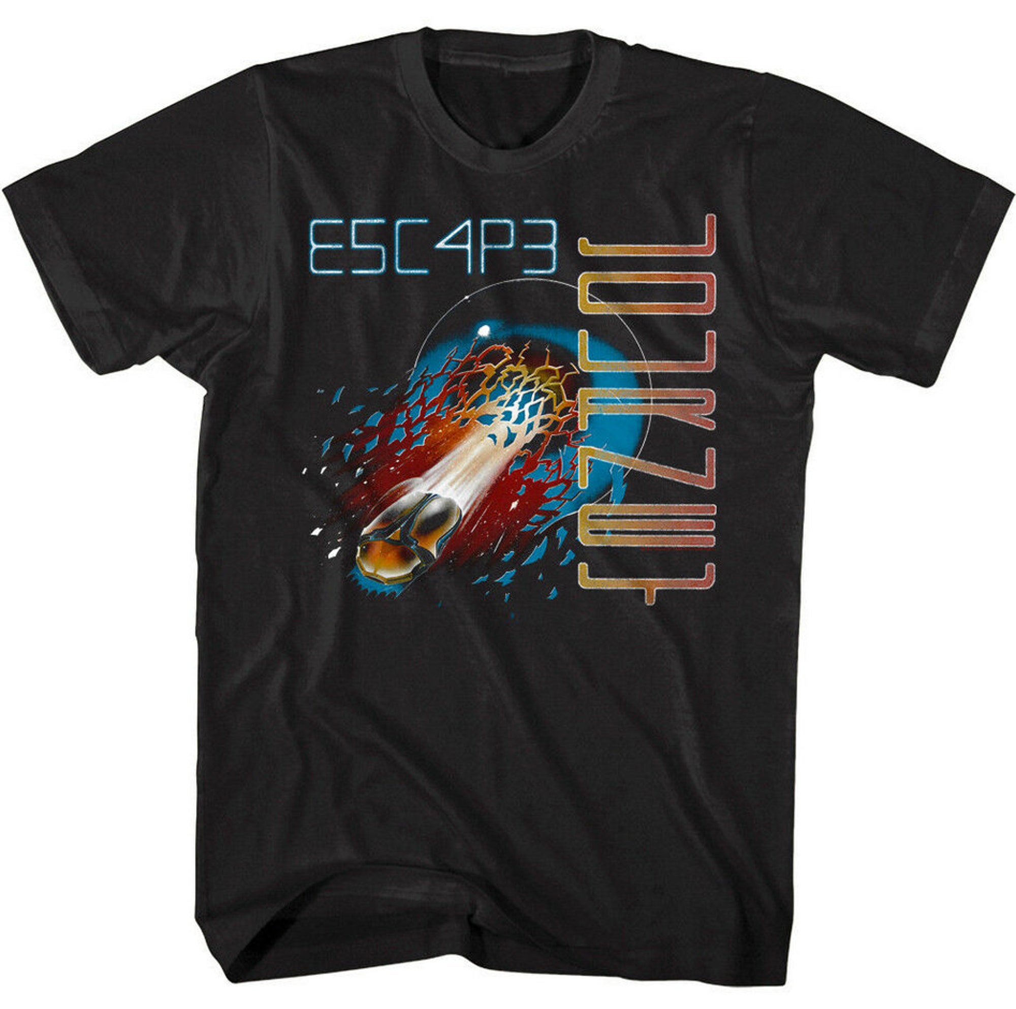 Discover Journey Escape Album Cover Art Mens T Shirt Space Beetle Rock Band Concert Merch