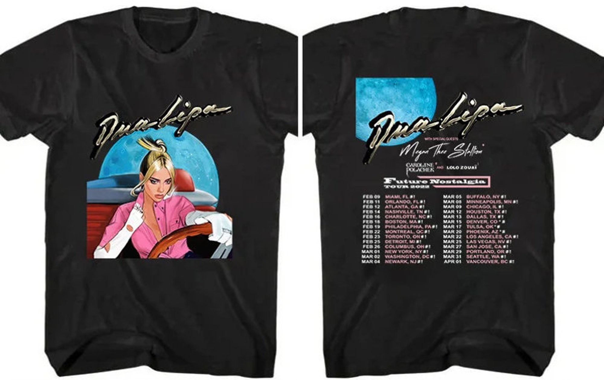 HOT Dua Lipa Future Nostalgie Tour 2022 Shirt HOT Dua Lipa Future Nostalgie Tour 2022 Shirt