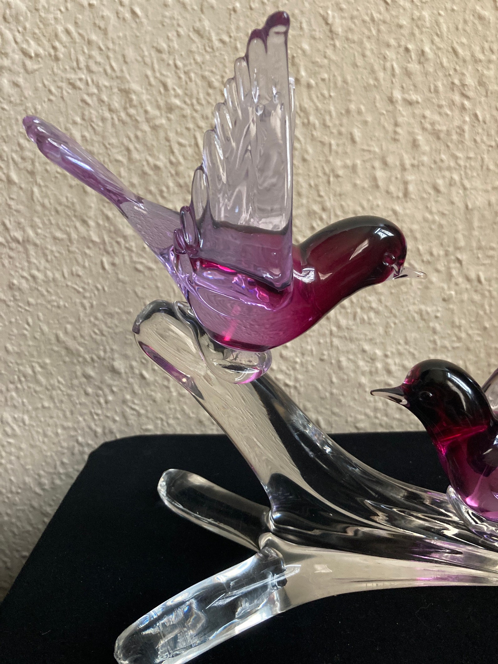 Murano glass birds on the branch Etsy