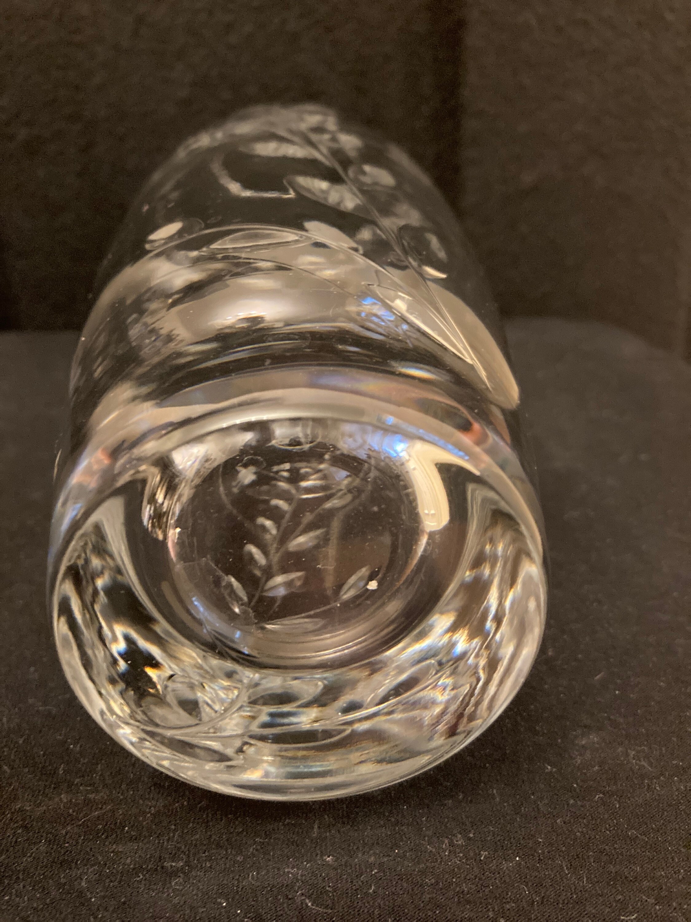 Rockingham crystal hand cut large vase | Etsy