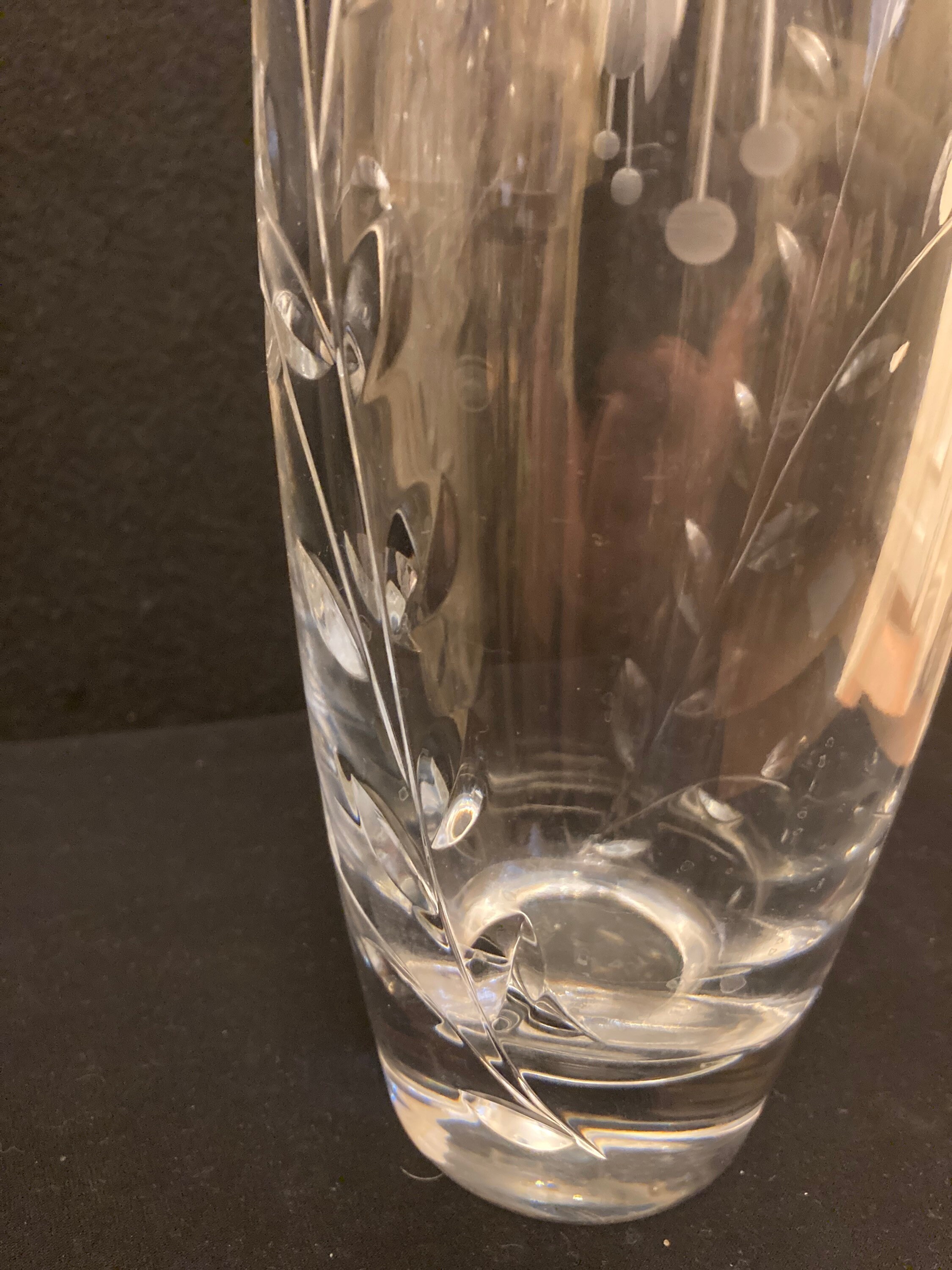 Rockingham crystal hand cut large vase Etsy