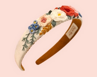 Collection: Headbands with hand-embroidered flowers, hair accessories, hair accessories for Oktoberfest, gift for girls, gift for women,