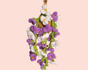 Crochet Plante Verte, Décoration de Van, Crochet Plante Monstera, Cintre Rétroviseur, Cintre de Voiture