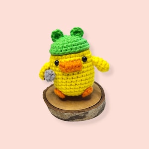 Ready to ship: cute amigurumi, cute crochet super bear, duck knife, banana cat keychain, handmade doll, decorative toy