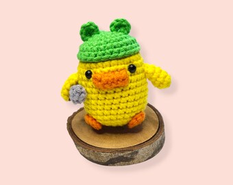 Ready to ship: cute amigurumi, cute crochet super bear, duck knife, banana cat keychain, handmade doll, decorative toy
